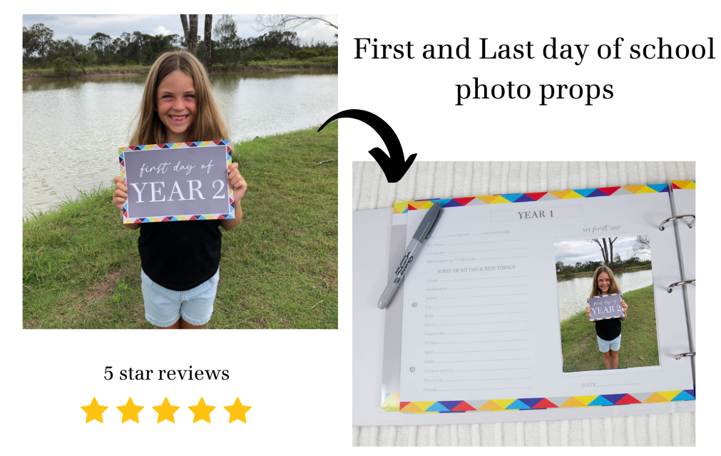 first and lat day of school photo props