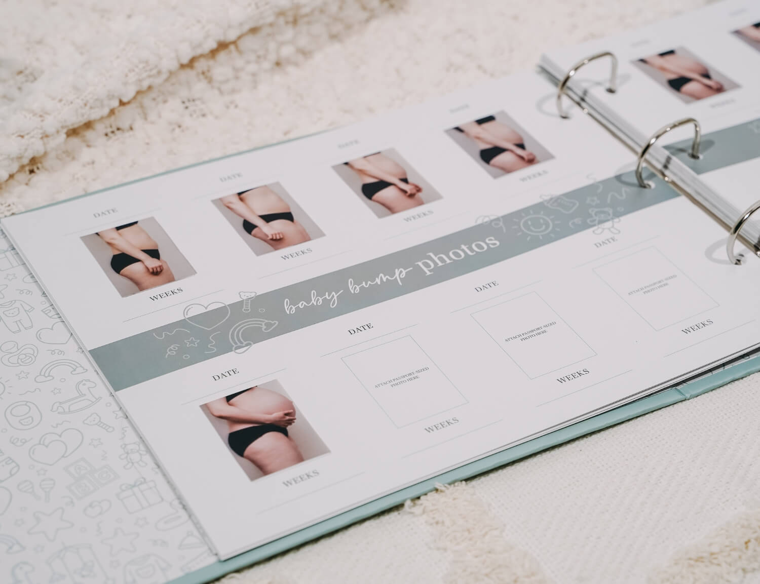 baby memory book bump photos page
