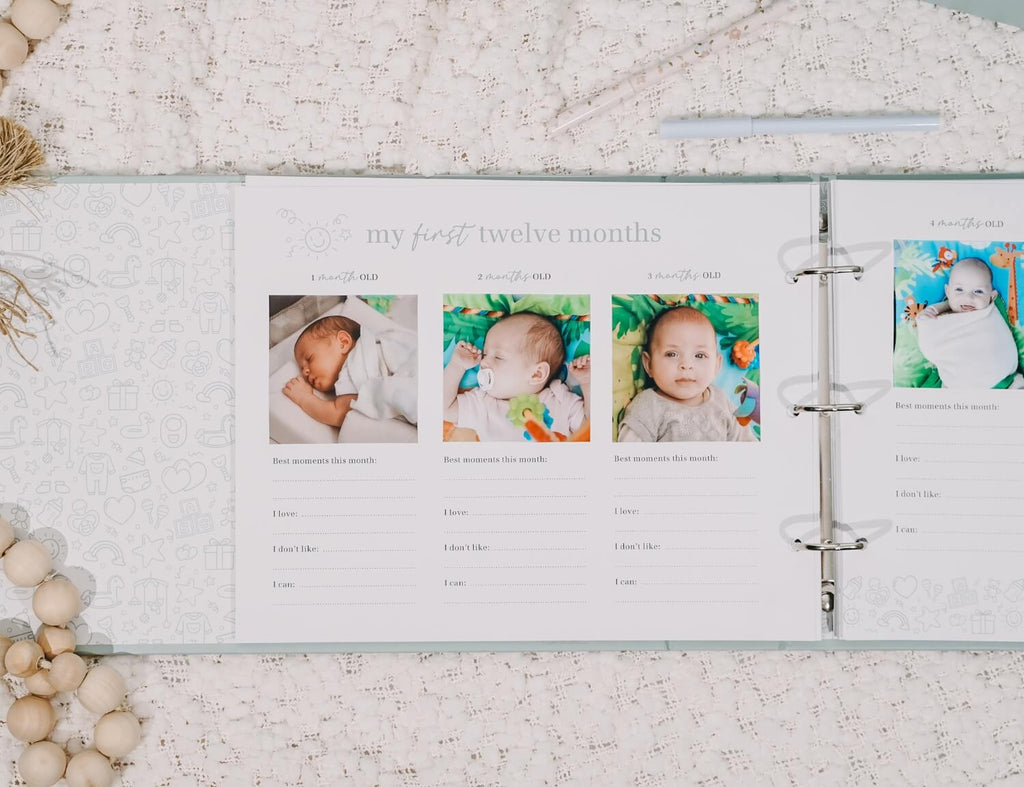 baby memory book first twelve months photos