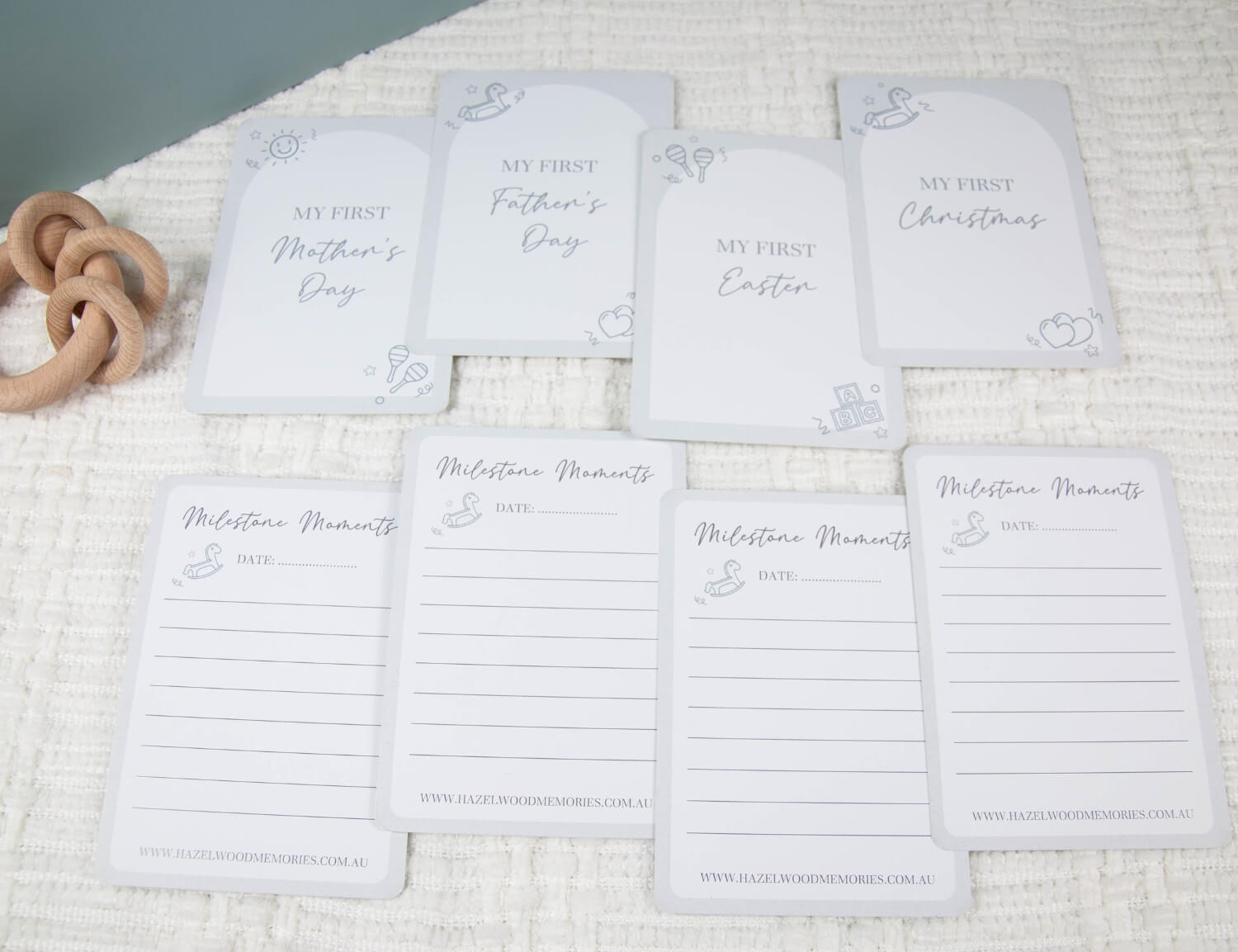 first holidays baby milestone cards
