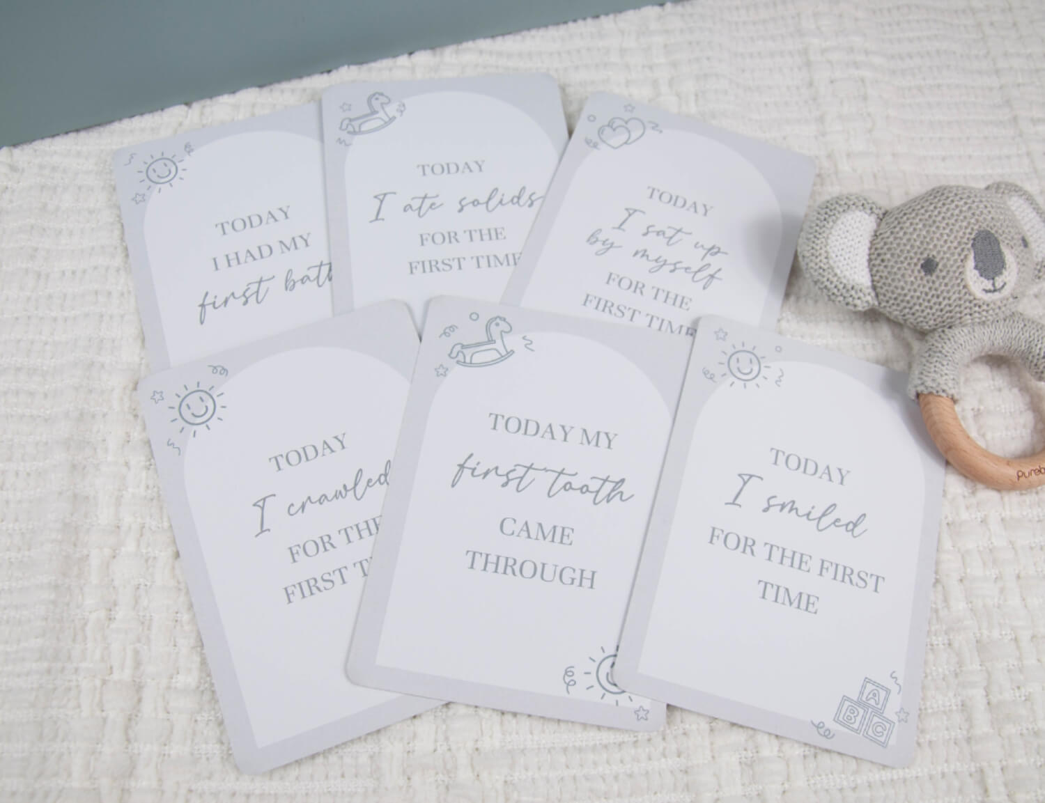 first time events baby milestone cards