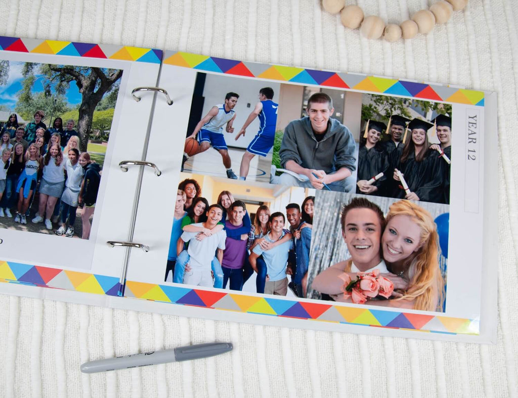 high school photo collage page