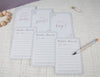 pregnancy milestone cards showing front and back of cards