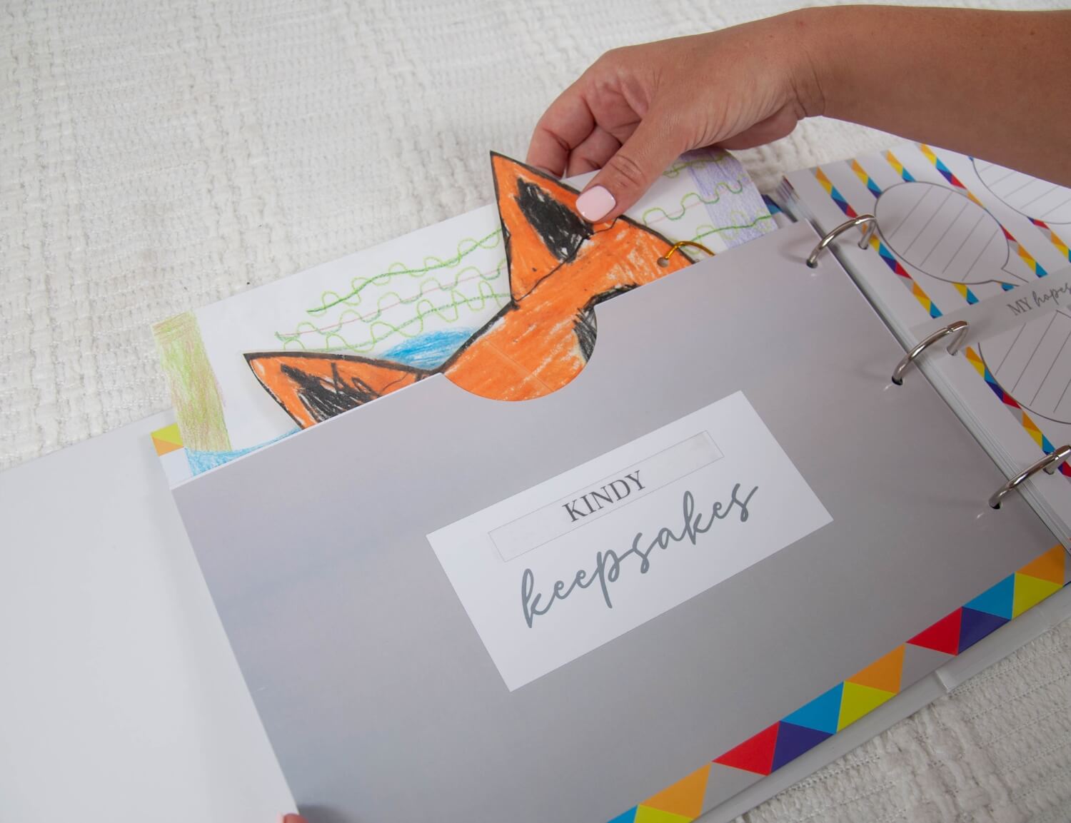 kindy keepsake pocket in school memory book