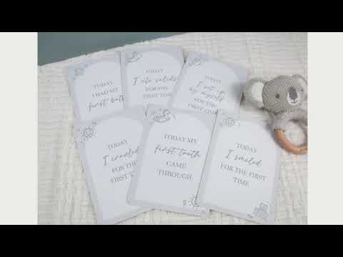 photo collage of baby milestone cards